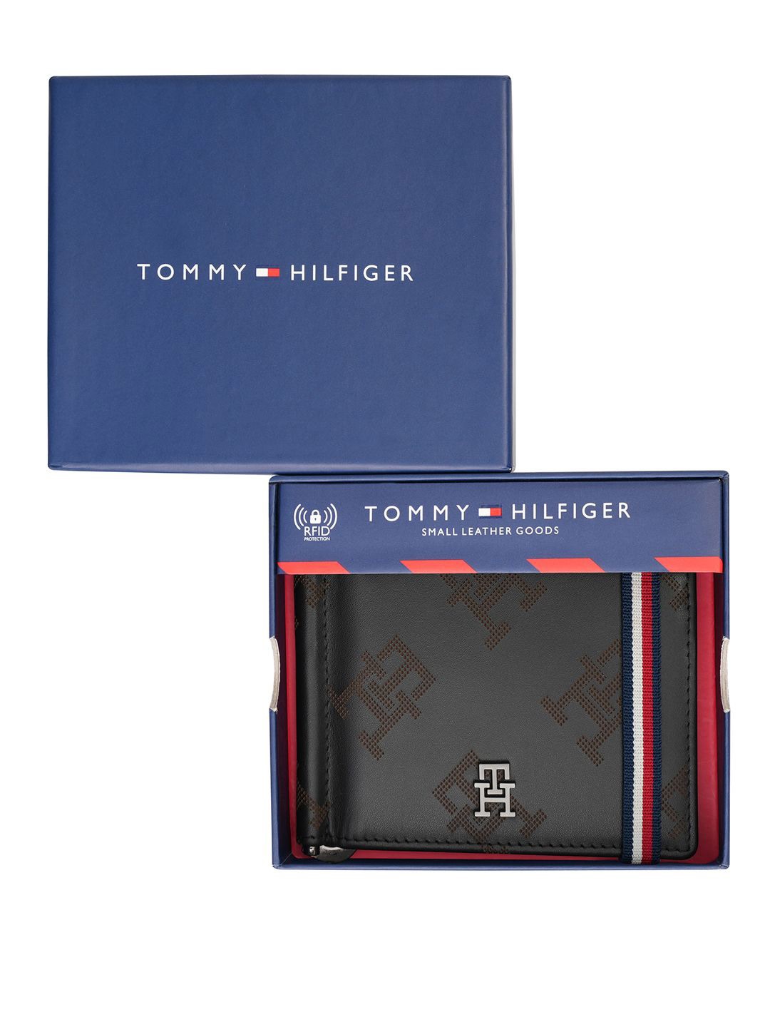 

Tommy Hilfiger Men Solid Leather Money Clip, Black