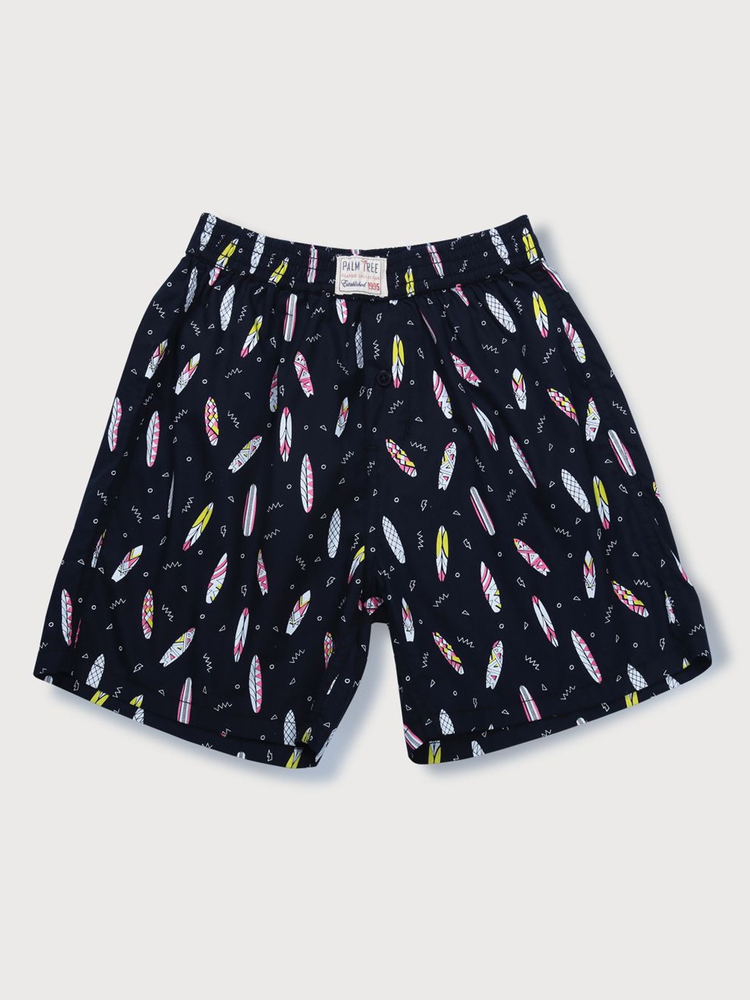 

Palm Tree Boys Conversational Printed Shorts, Navy blue