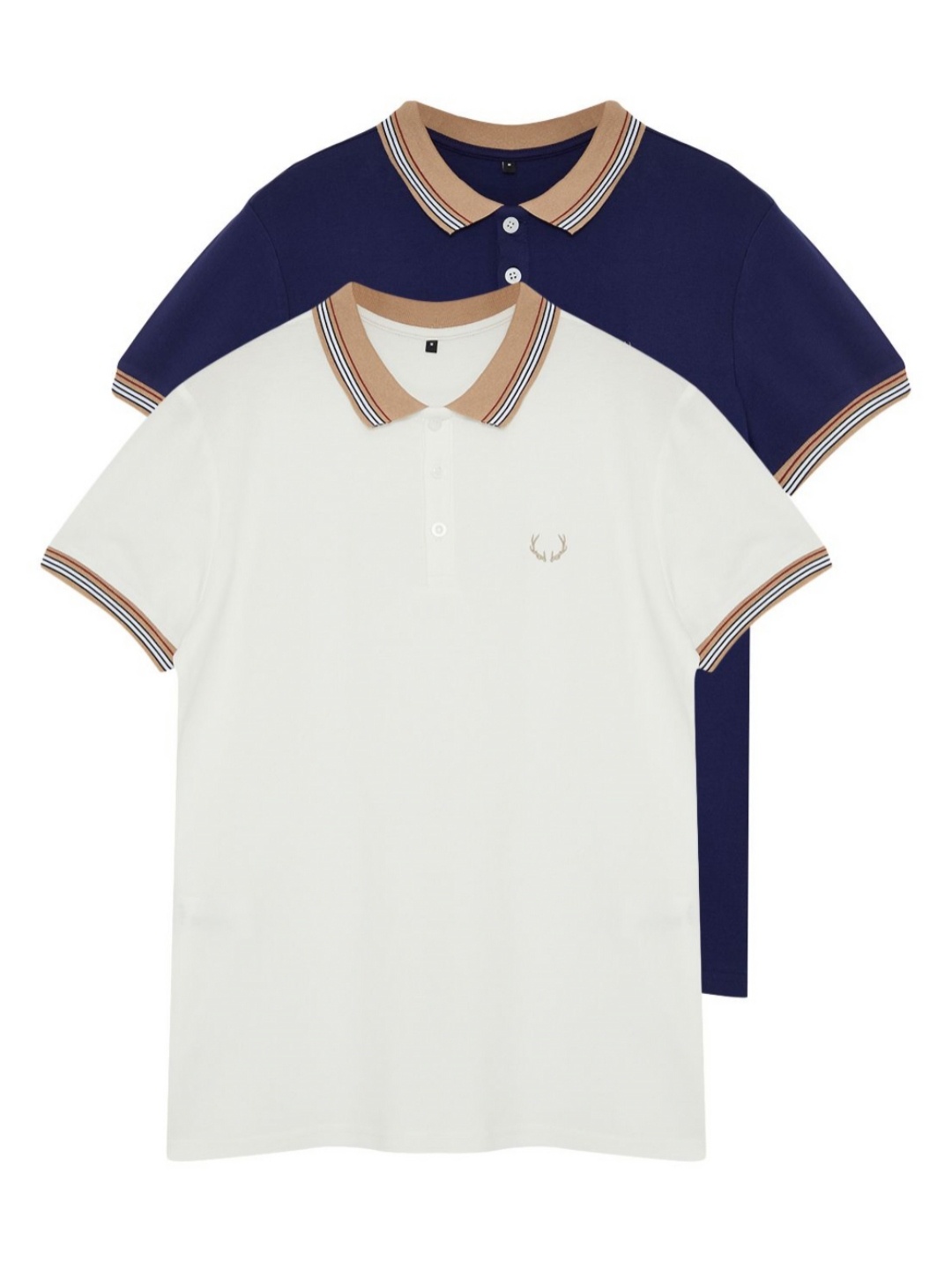 

Trendyol Men Polo Collar Applique T-shirt, Na