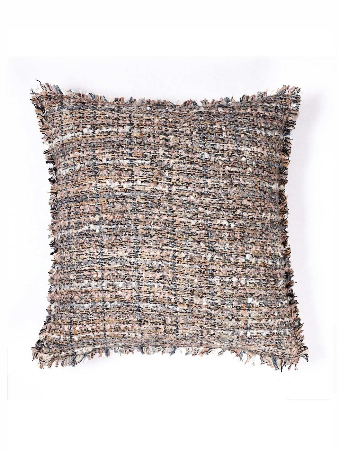 

ONSETHOMES cottagecore Grey & Beige Self Design Square Cushion Covers