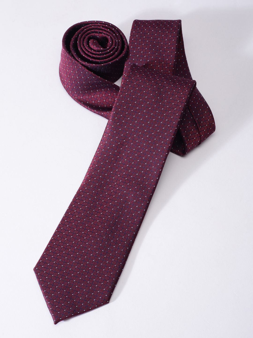 

Allen Solly Men Embroidered Broad Tie, Maroon