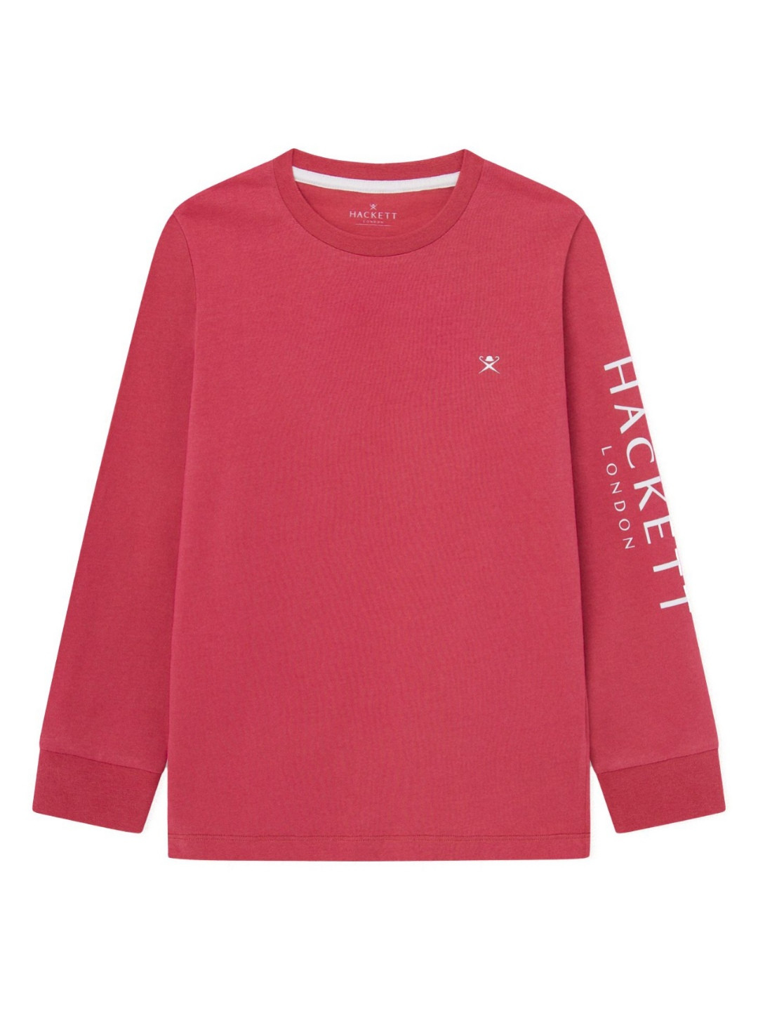 

HACKETT LONDON Boys Solid Round Neck Cotton T-shirt, Red