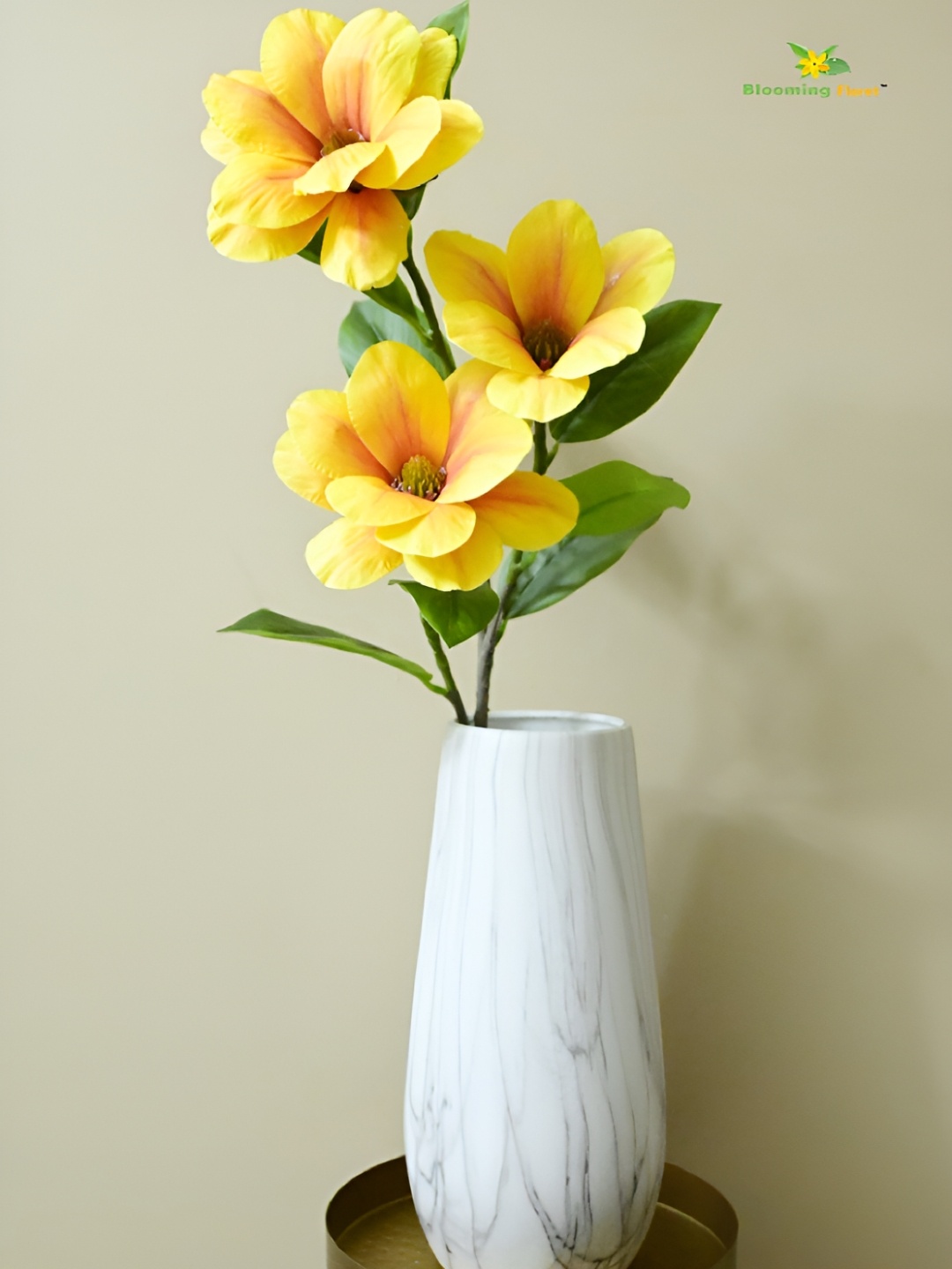 

Blooming Floret Yellow & Green Magnolia Non-Hanging Artificial Flower
