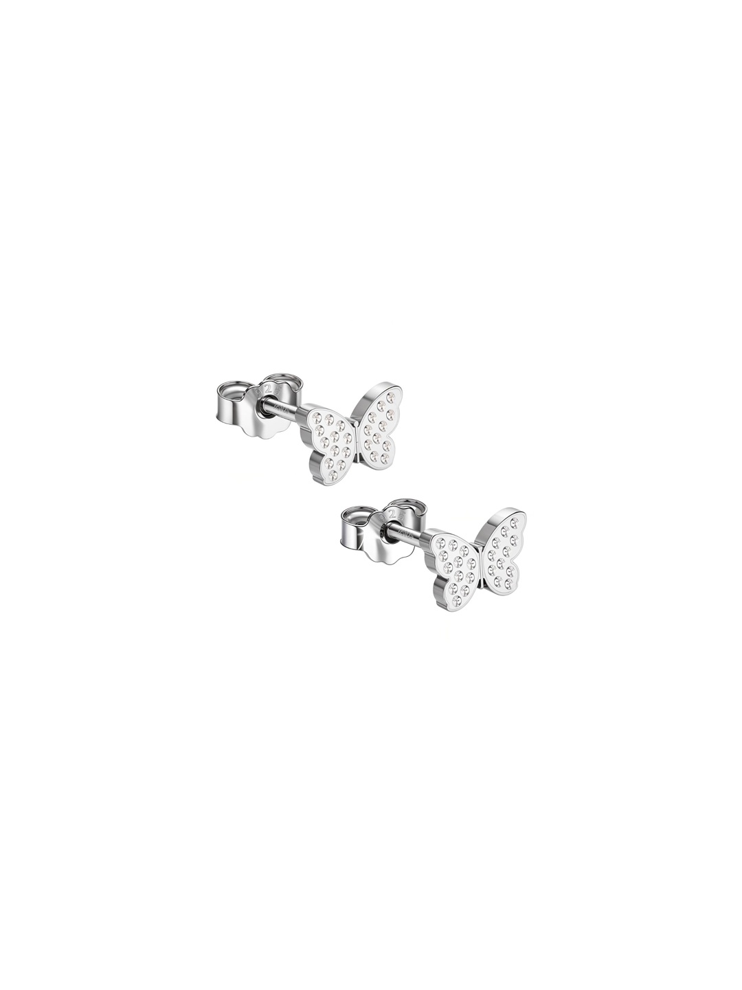 

HighSpark 925 Sterling Silver Cubic Zirconia Butterfly Shaped Studs