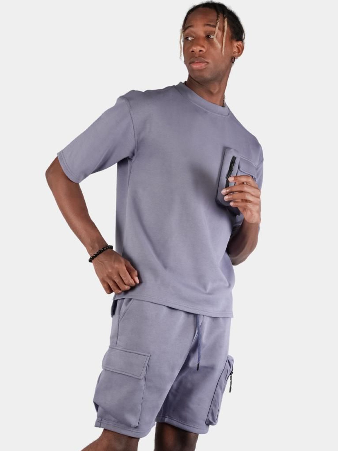 

BOTABOCHI Round Neck T-Shirt & Short, Grey