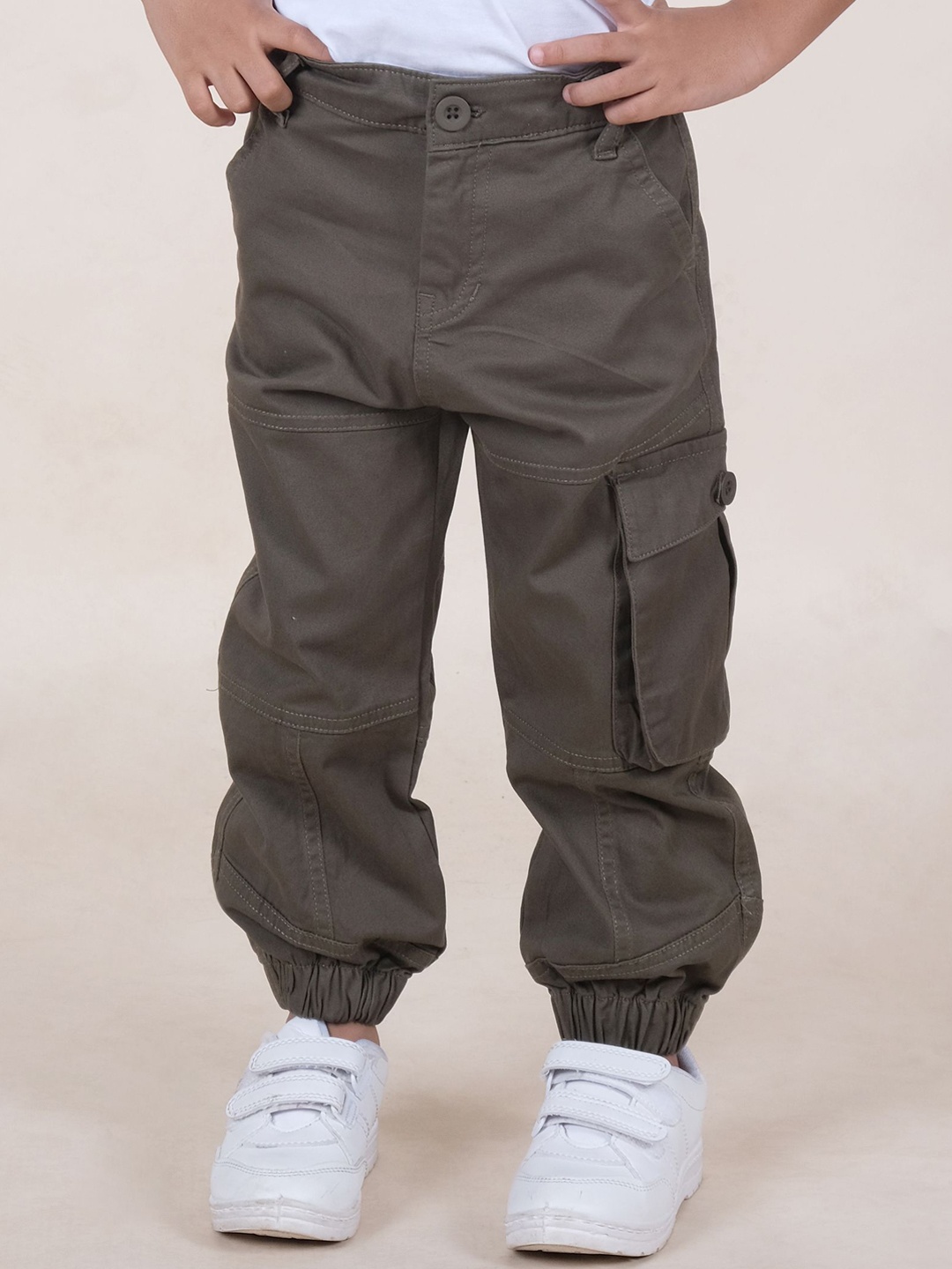 

KiddoPanti Boys Smart Cargos Trousers, Green