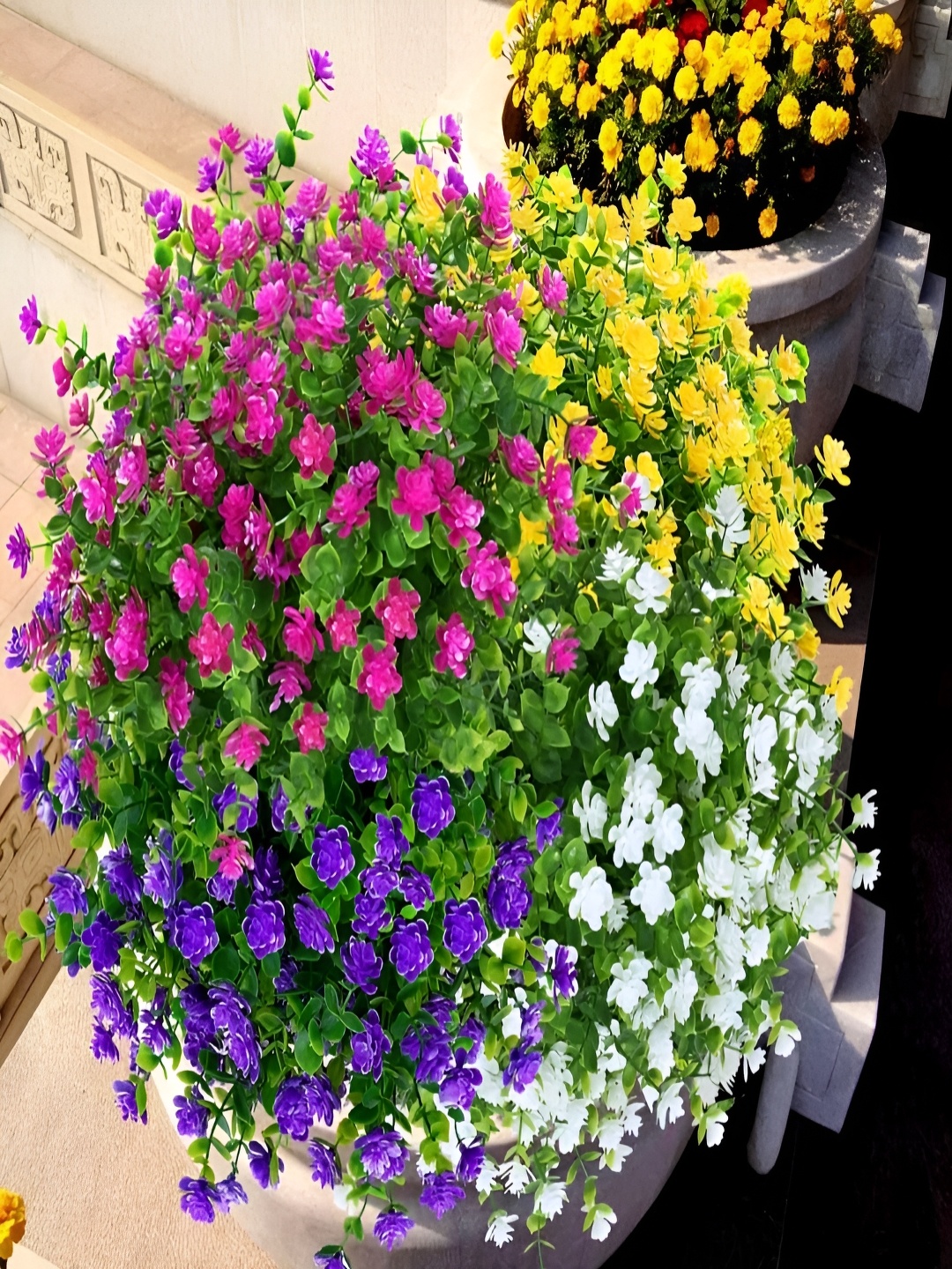 

VRB DECOR Yellow Eucalyptus Bunch Artificial Flower