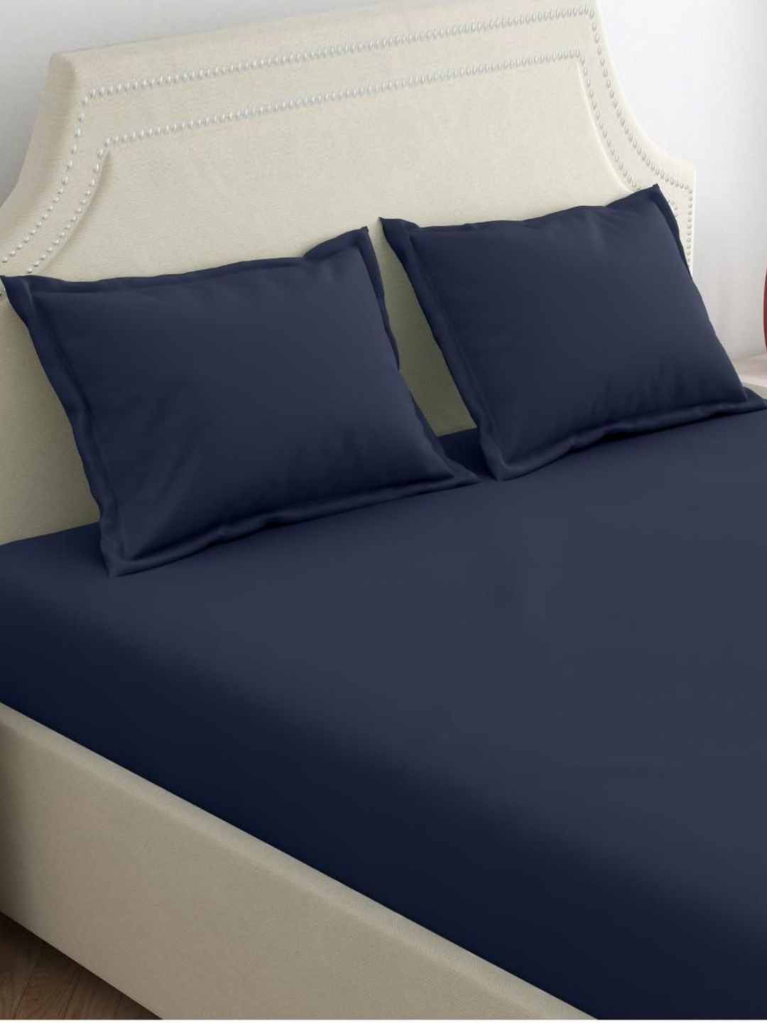 

Block Print Story Navy Blue 300 TC King Bedsheet with 2 Pillow Covers