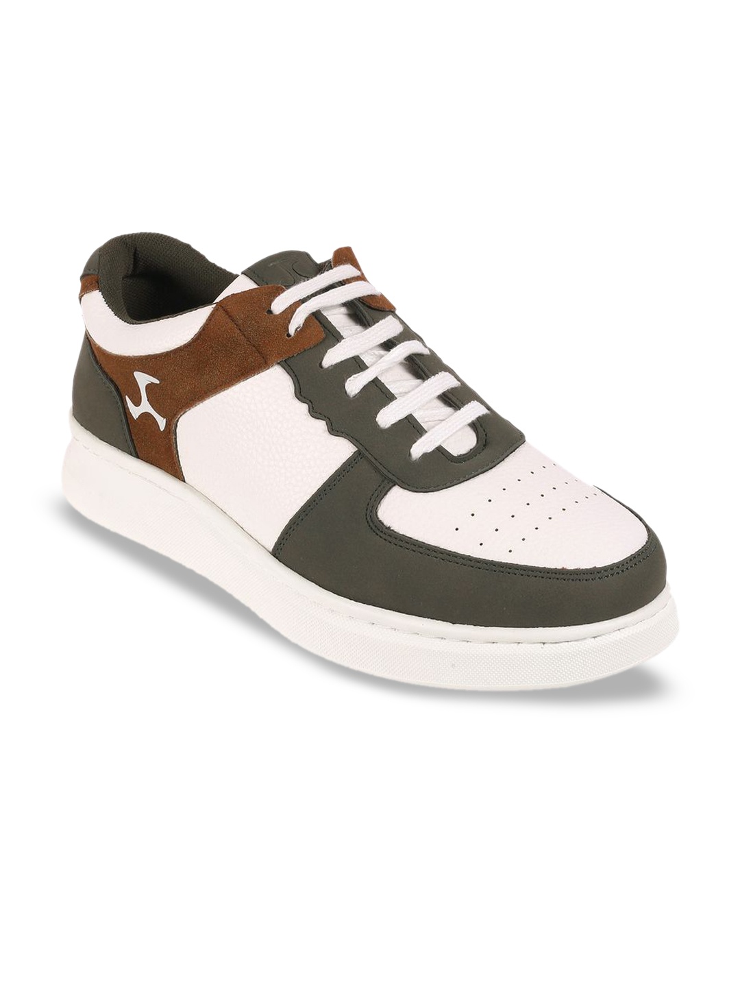 

Mochi Men Colourblocked Round Toe Sneakers, White