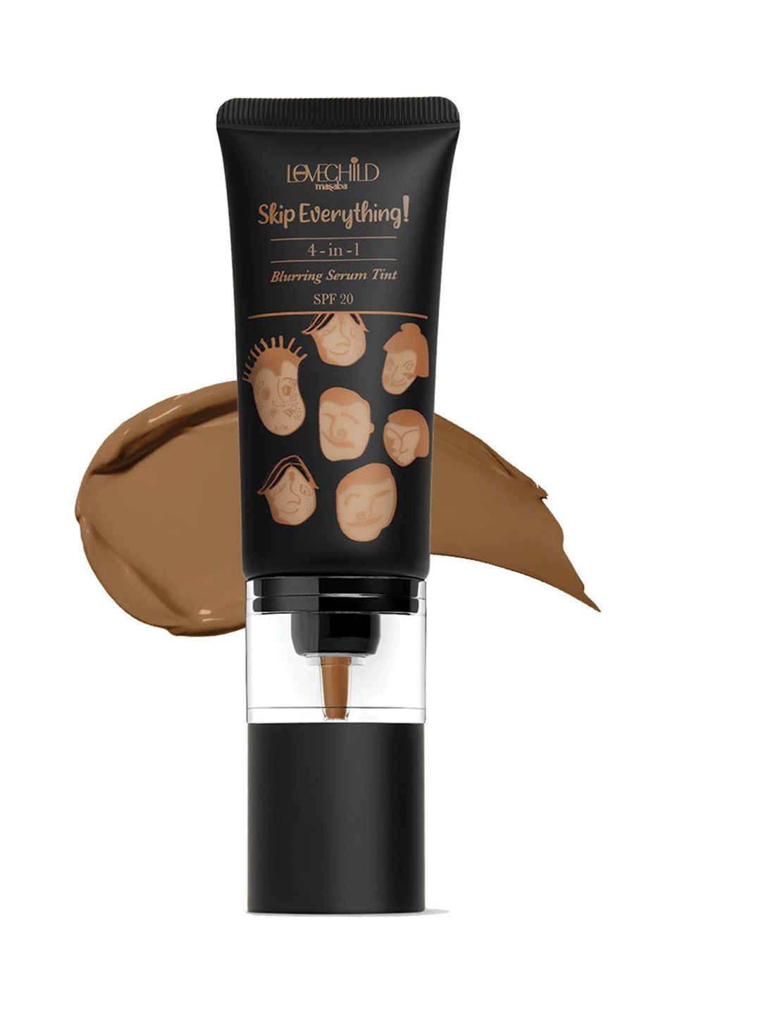 

Lovechild Masaba Skip Everything Blurring 4 in 1 Serum Skin Tint - 30ml -Tough Toffee, Brown