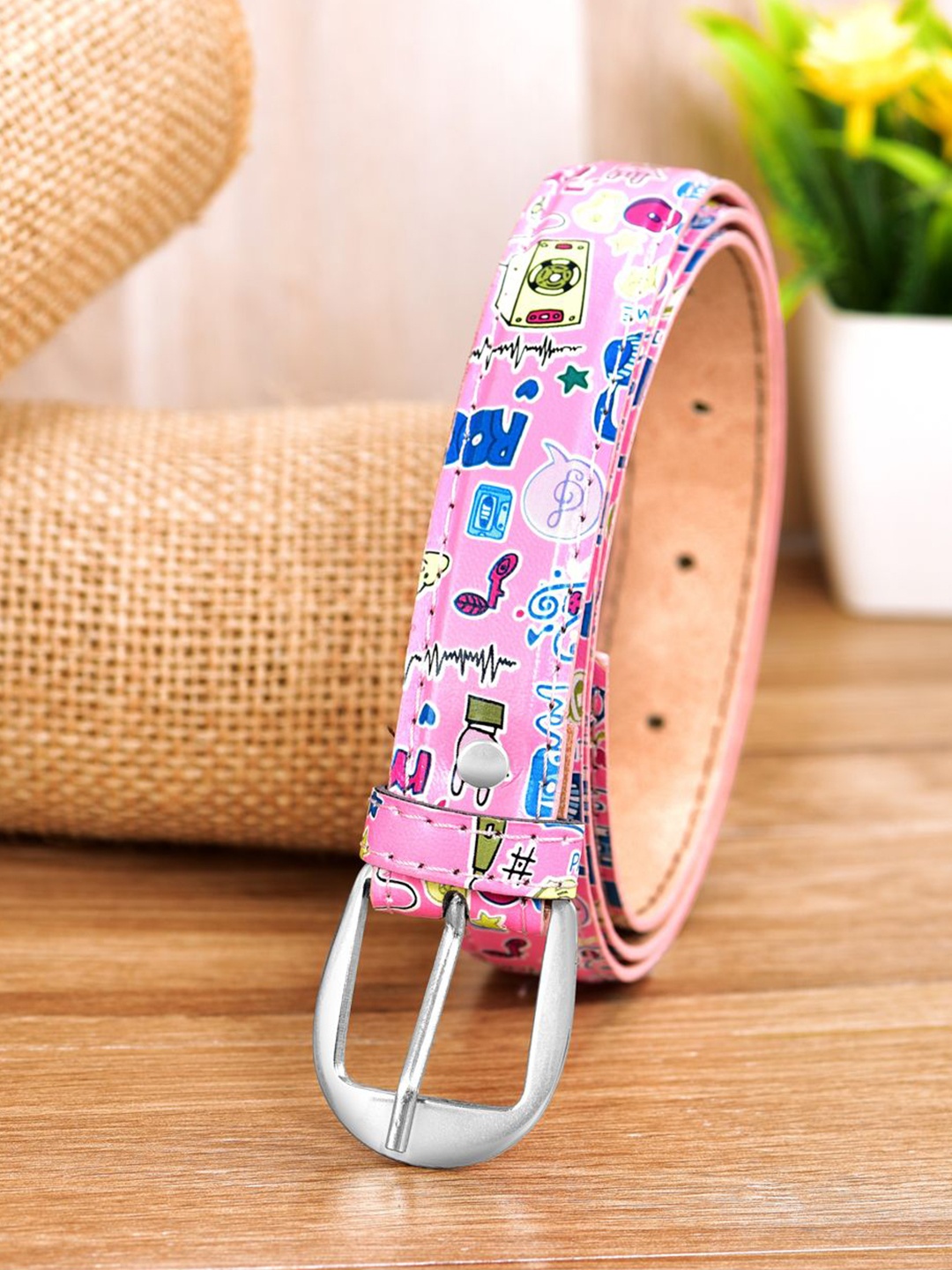 

AXXTTITUDE Unisex Kids Printed Belt, Pink