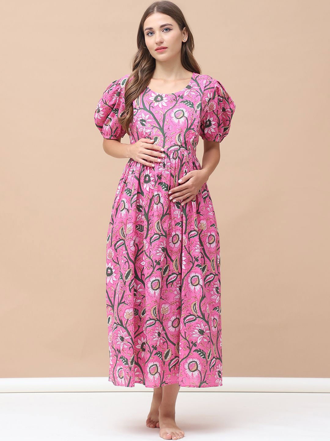 

Secret Wish Printed Nightdress, Pink
