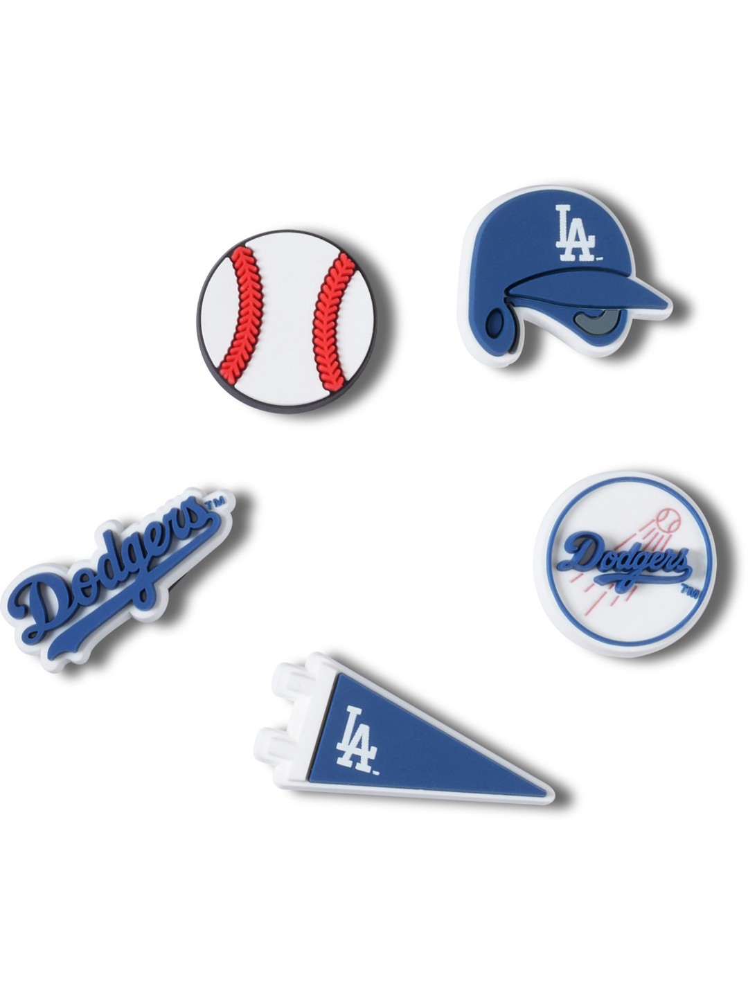 

Crocs Unisex Set Of 5 MLB Los Angeles Dodgers Shoe Charms Jibbitz, Blue