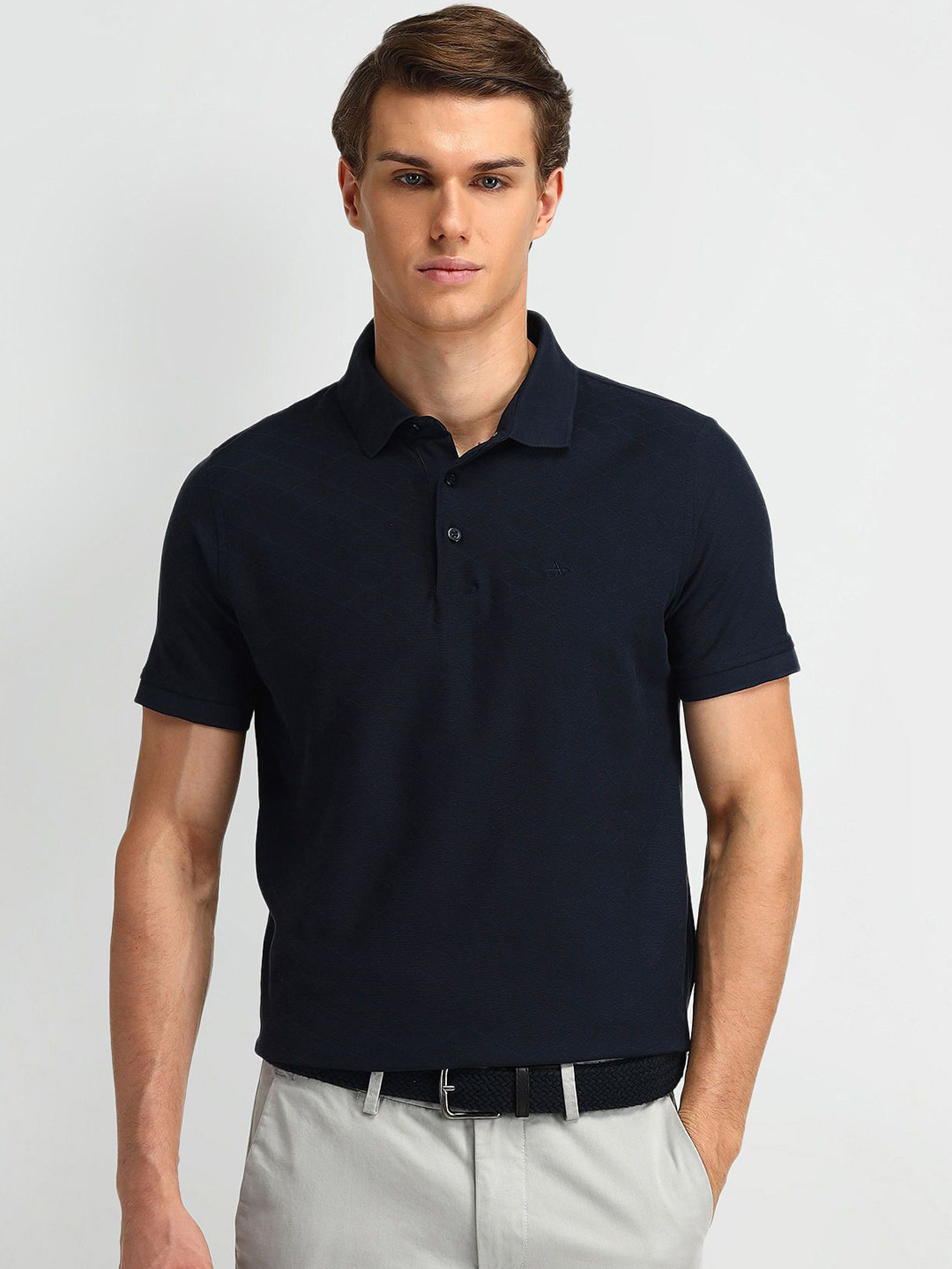 

Arrow Men Polo Collar T-shirt, Blue