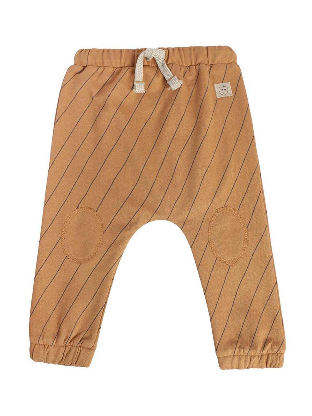 

MINI KLUB Boys Striped Printed Cotton Lounge Pants, Brown