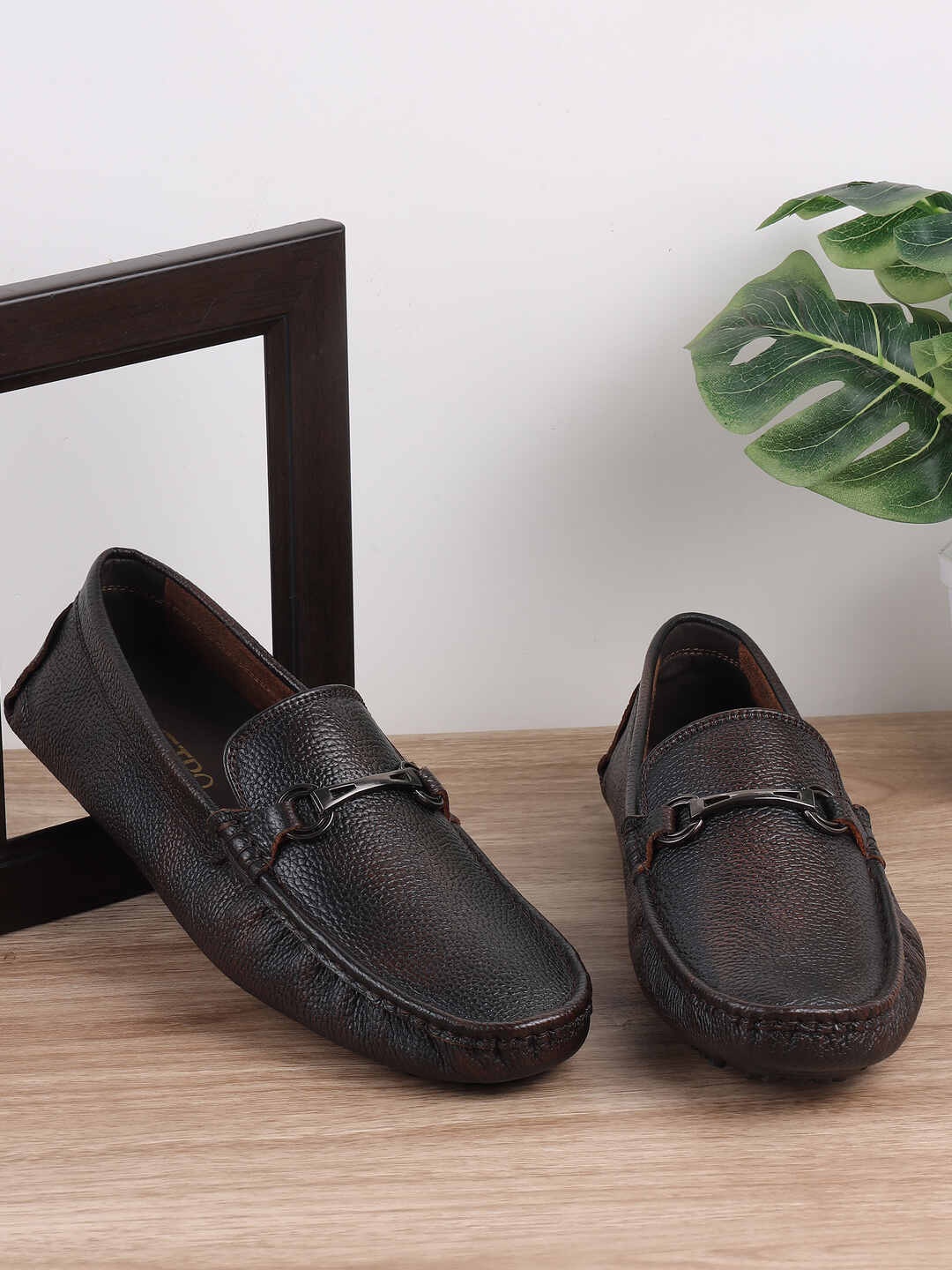 

Metro Men Leather Slip-On Loafers, Brown