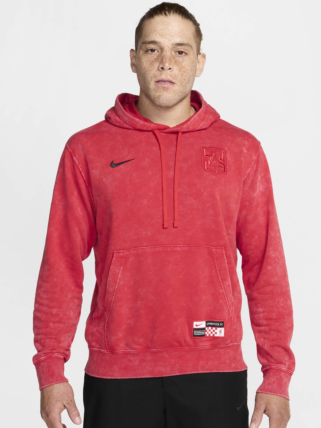 

Nike Liverpool F.C. Club Third Men's Football French Terry Pullover Hoodie, Red