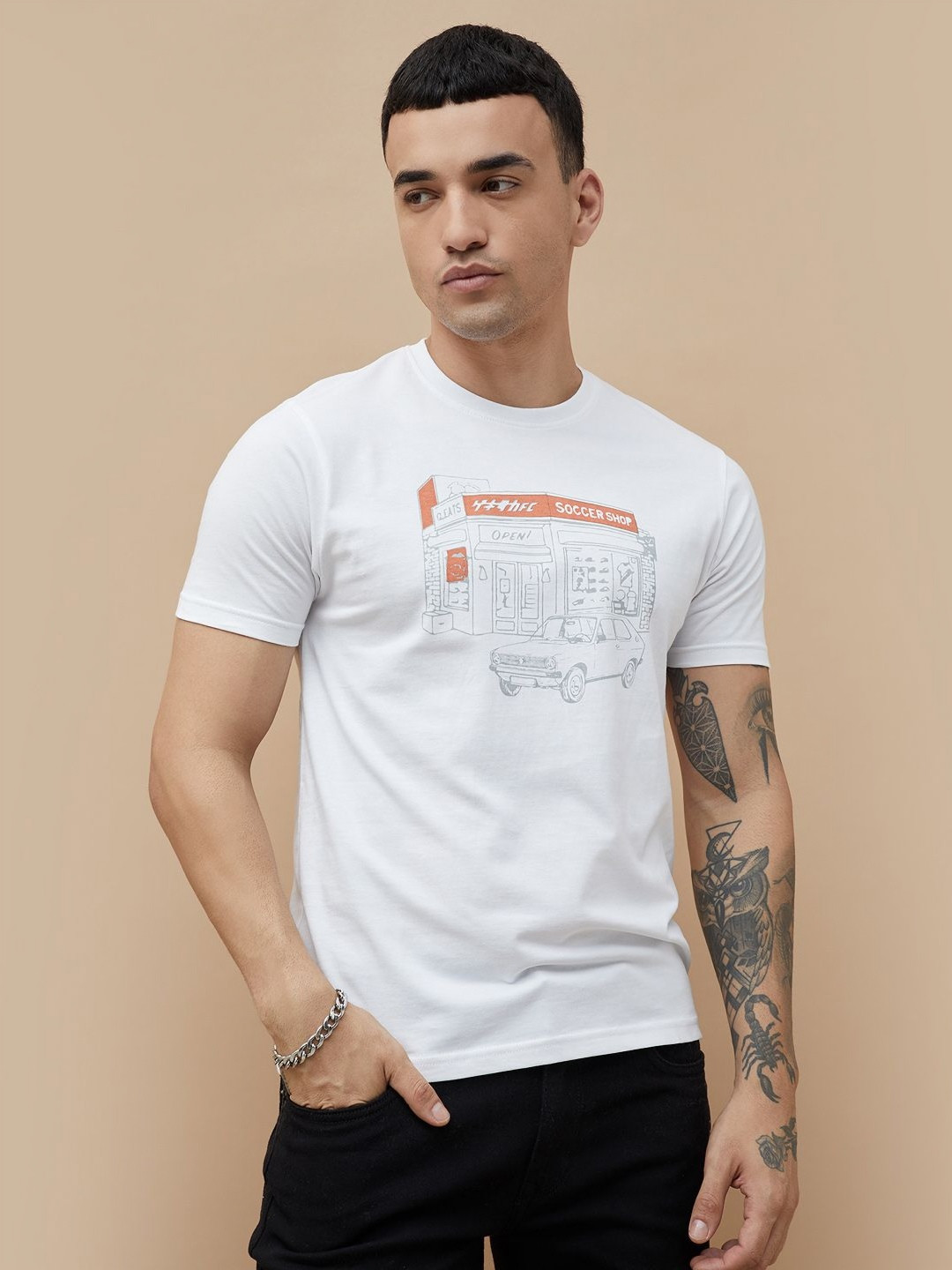 

Fame Forever by Lifestyle Men Typography Printed T-shirt, White