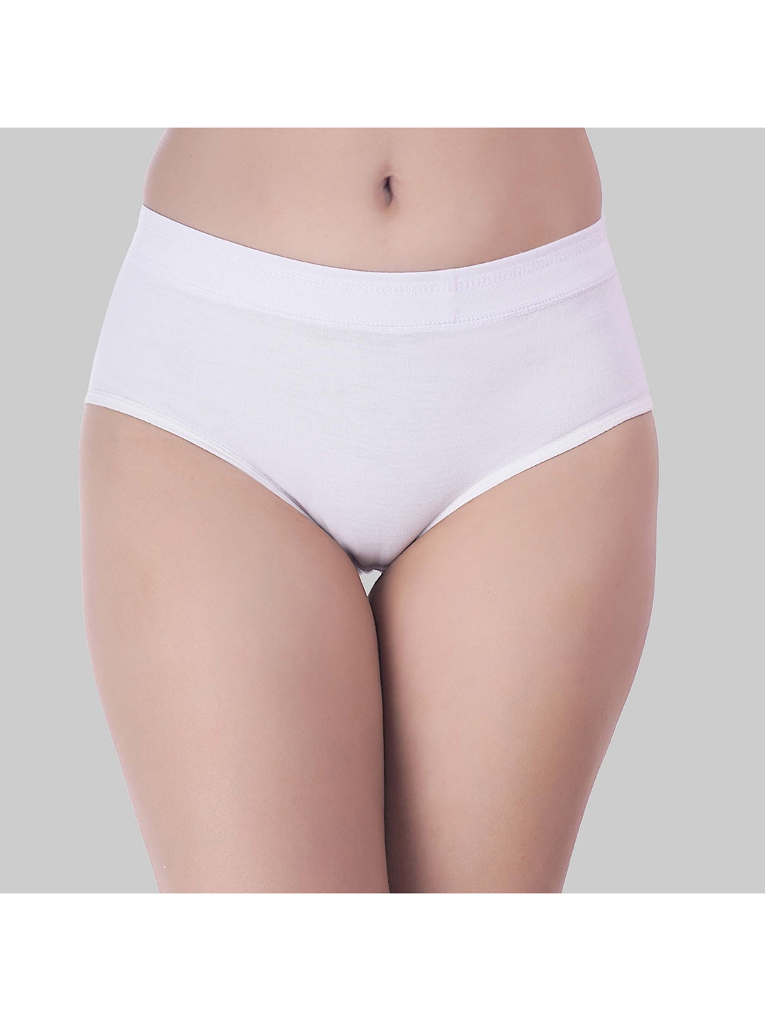 

YOU FOREVER Women Pack Of 2 High-Rise Hipster Briefs, White