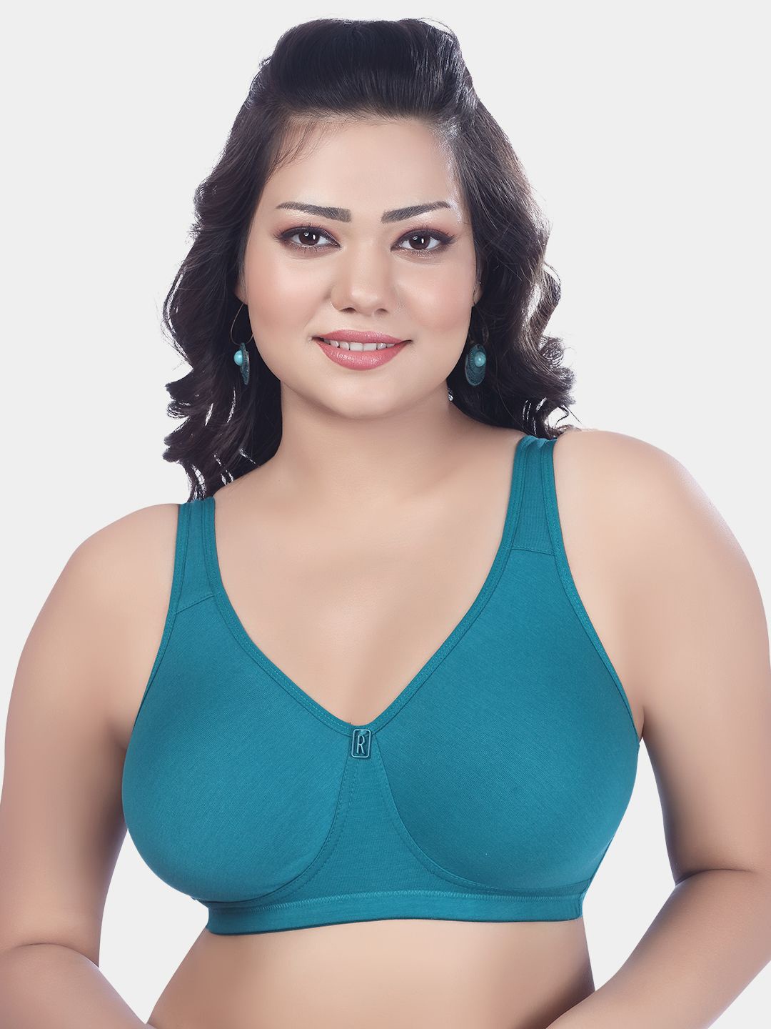 

Trylo Riza Comfortfit Pure Cotton Fabric Non-Padded Non-Wired Molded Bra, Teal