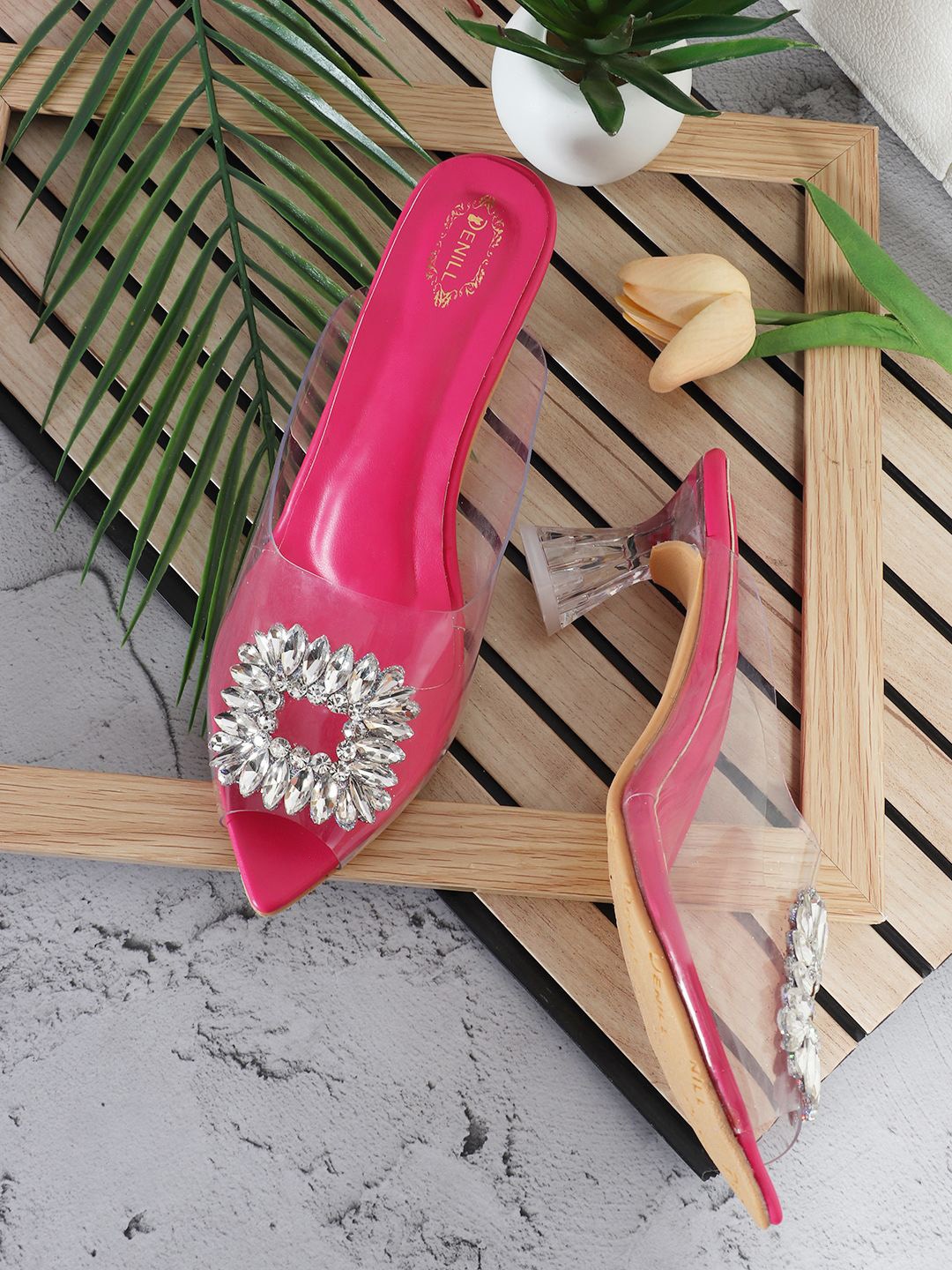 

Denill Synthetic Block Heel Sandals, Pink
