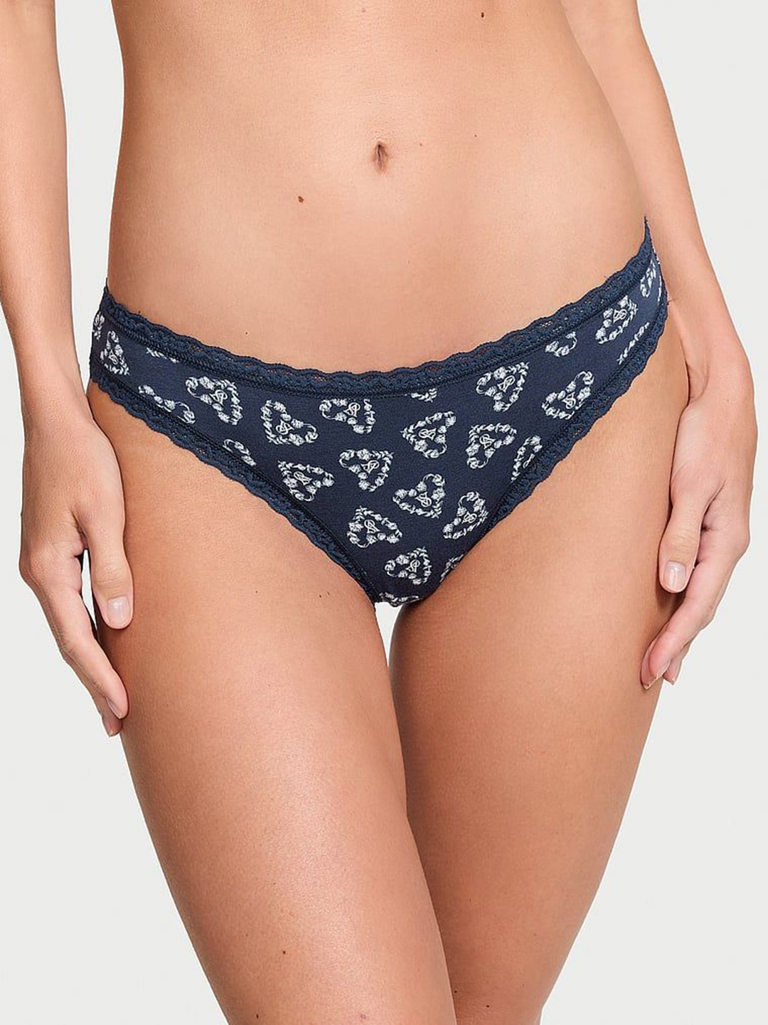 

Victoria's Secret Women Abstract Printed Low-Rise Bikini Briefs, Blue
