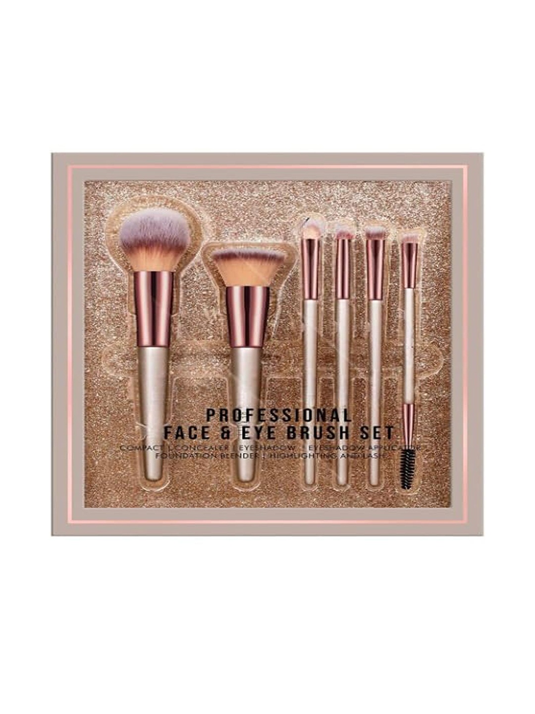 

Rsentera 6-pcs Professional Face & Eye Makeup Brush Set, Gold