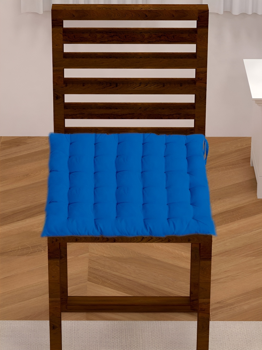 

Lushomes Blue Cotton Square Chair Pads