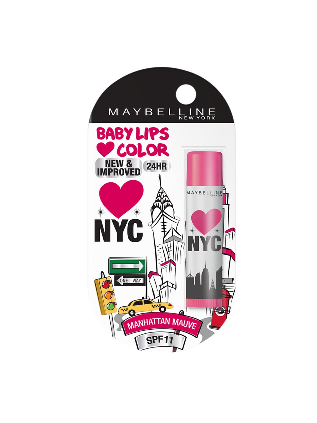 

Maybelline New York Baby Lips Loves NYC Tinted Lip Balm For Dark Lips 4g - Manhattan Mauve, Pink