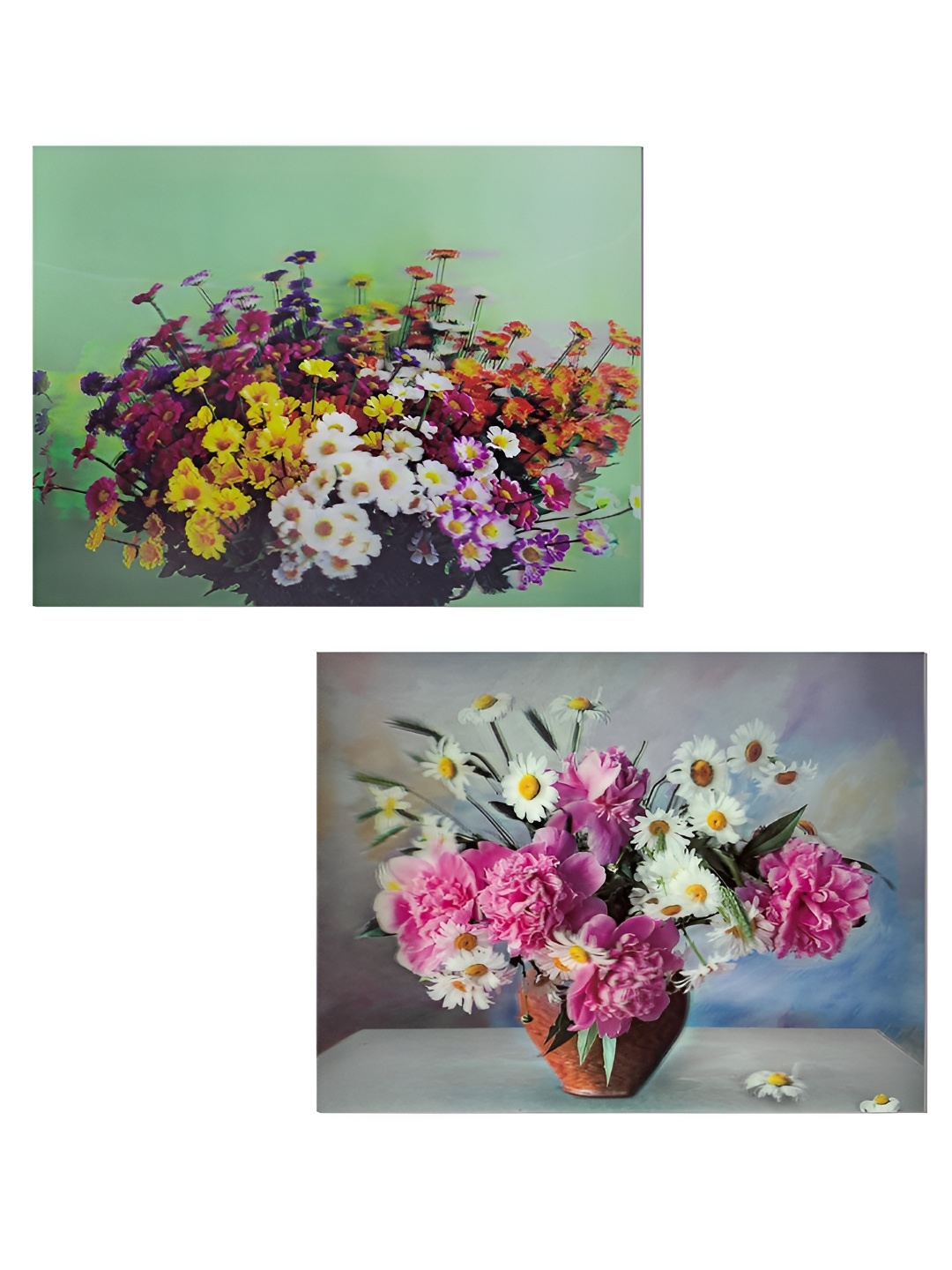 

Art Street Set of 2 Poppy and Hydrangea Floral Wall Paintings, Pink