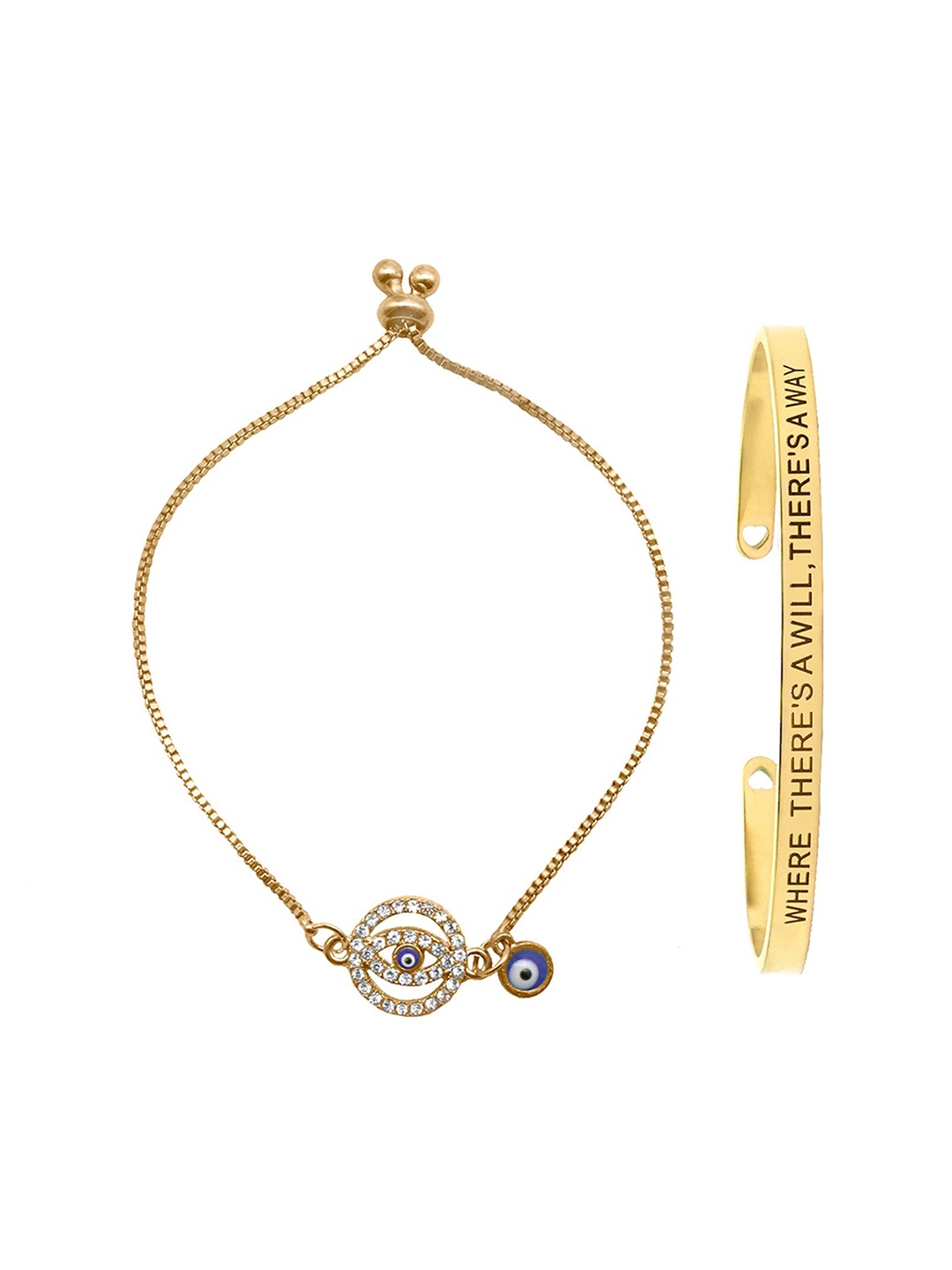 

JOKER & WITCH Set Of 2 Shirley Stone Studded Cuff Bracelet, Gold