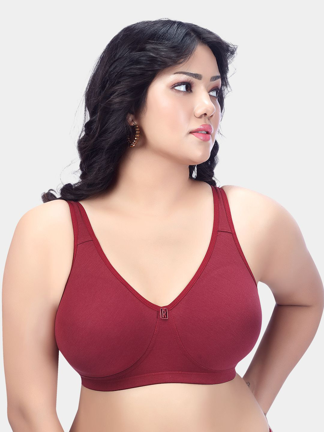

Trylo Riza Comfortfit Pure Cotton Fabric Non-Padded Non-Wired Molded Bra, Maroon