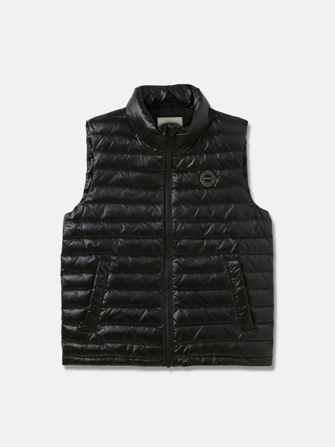 

GANT Boys Stand Collar Sleeveless Gilet Jacket, Black