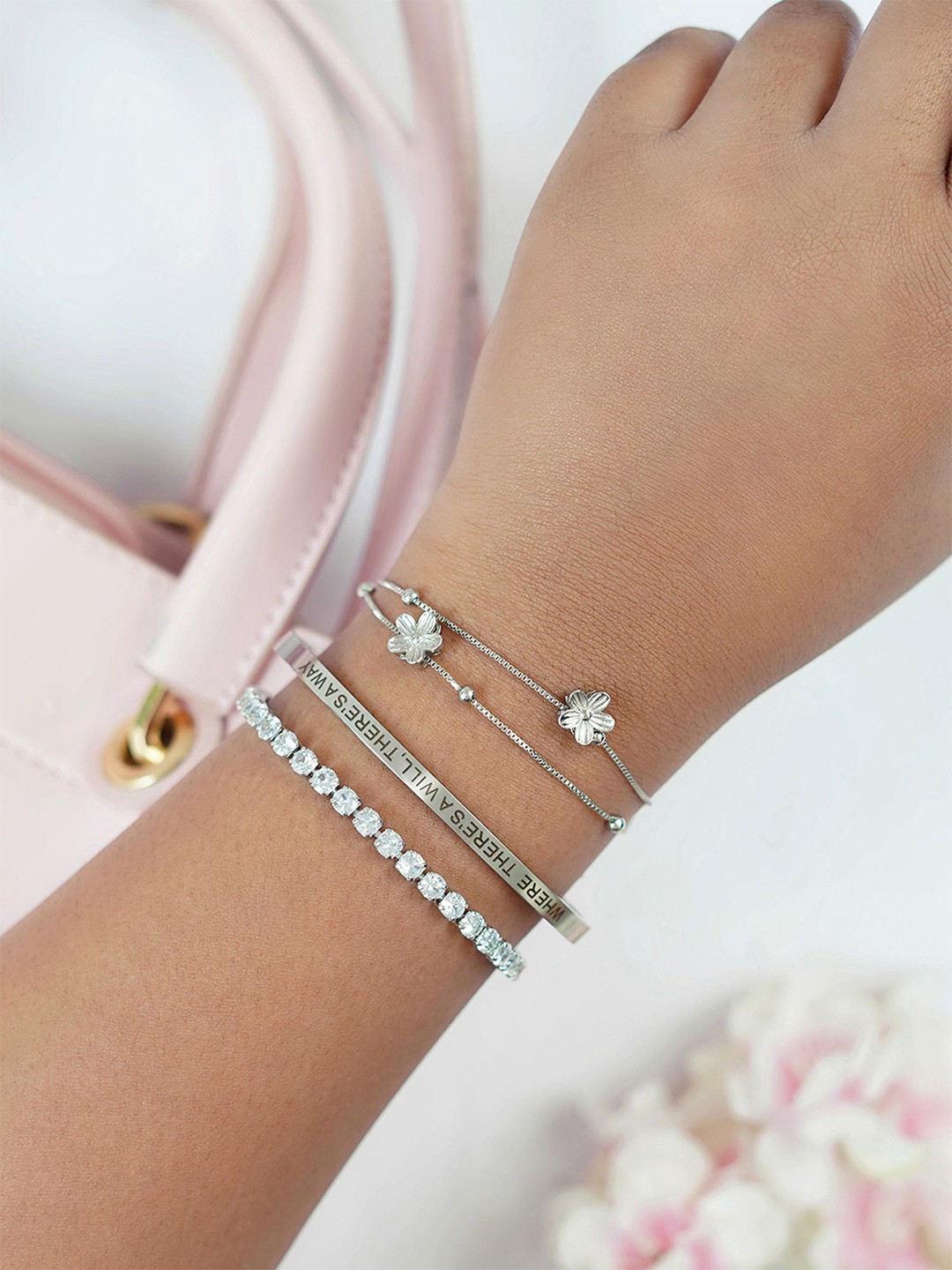 

JOKER & WITCH Set Of 3 Bella Cuff Bracelet, Silver