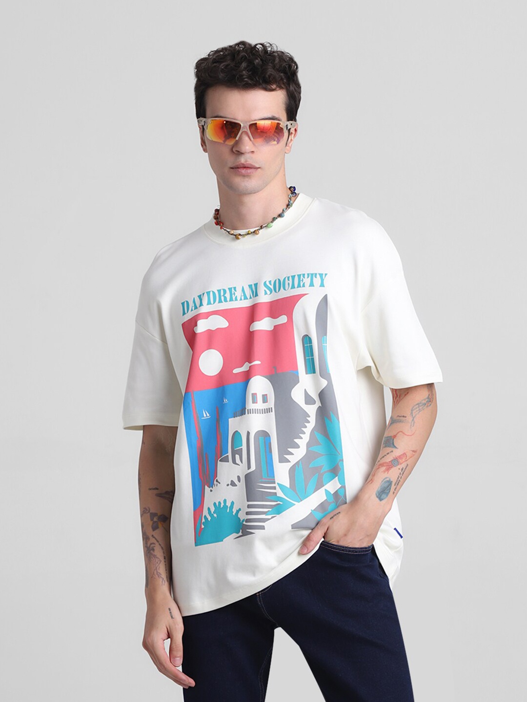 

Jack & Jones Cotton Oversized T shirts, White