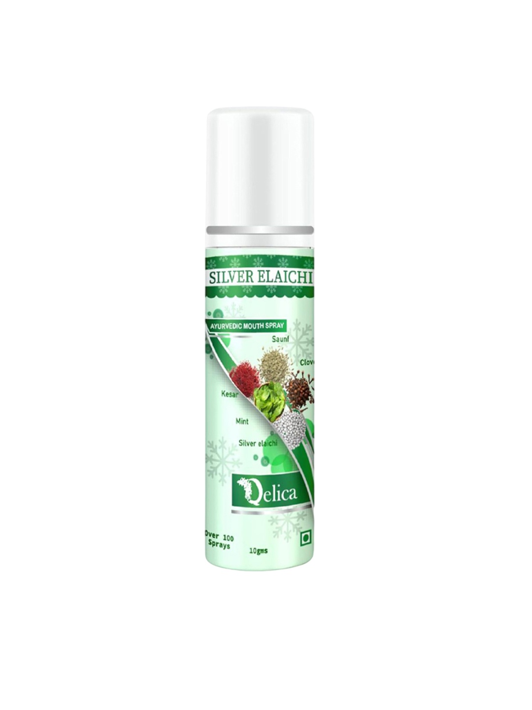 

Qelica Set Of 2 Silver Elachi Fresh Breath Spray-10g Each, Green