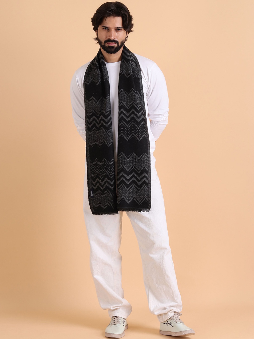 

Tweedle Men Pattern Acrylic Mufflers, Black