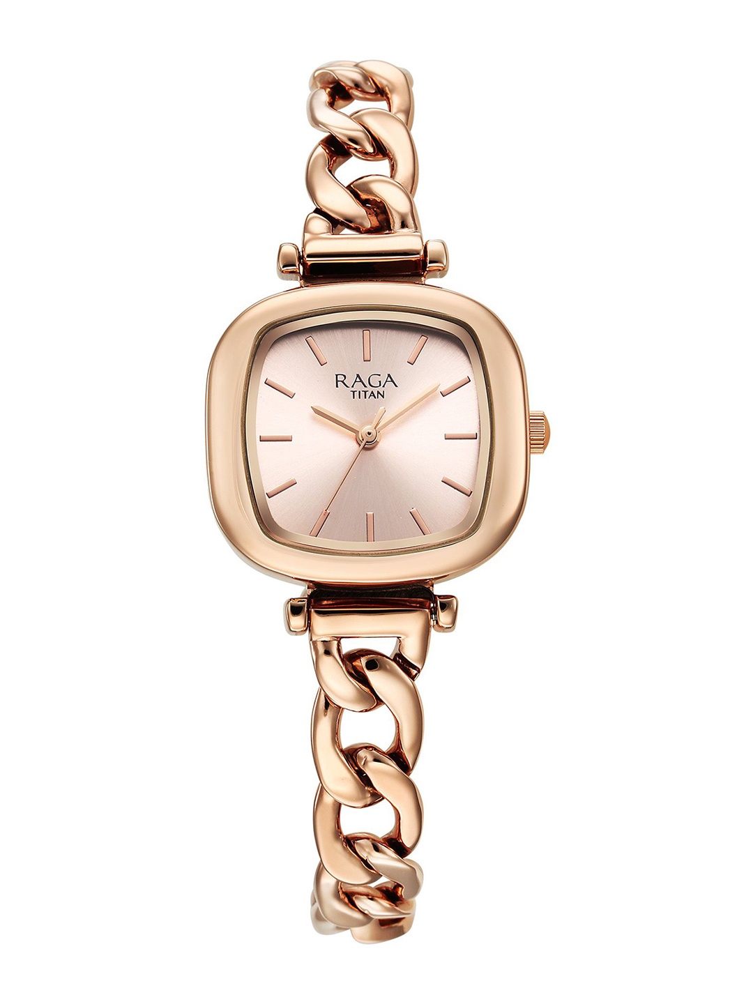 

Titan Raga Showstopper 2.0 Women Bracelet Style Straps Analogue Watch 95302WM01, Rose gold