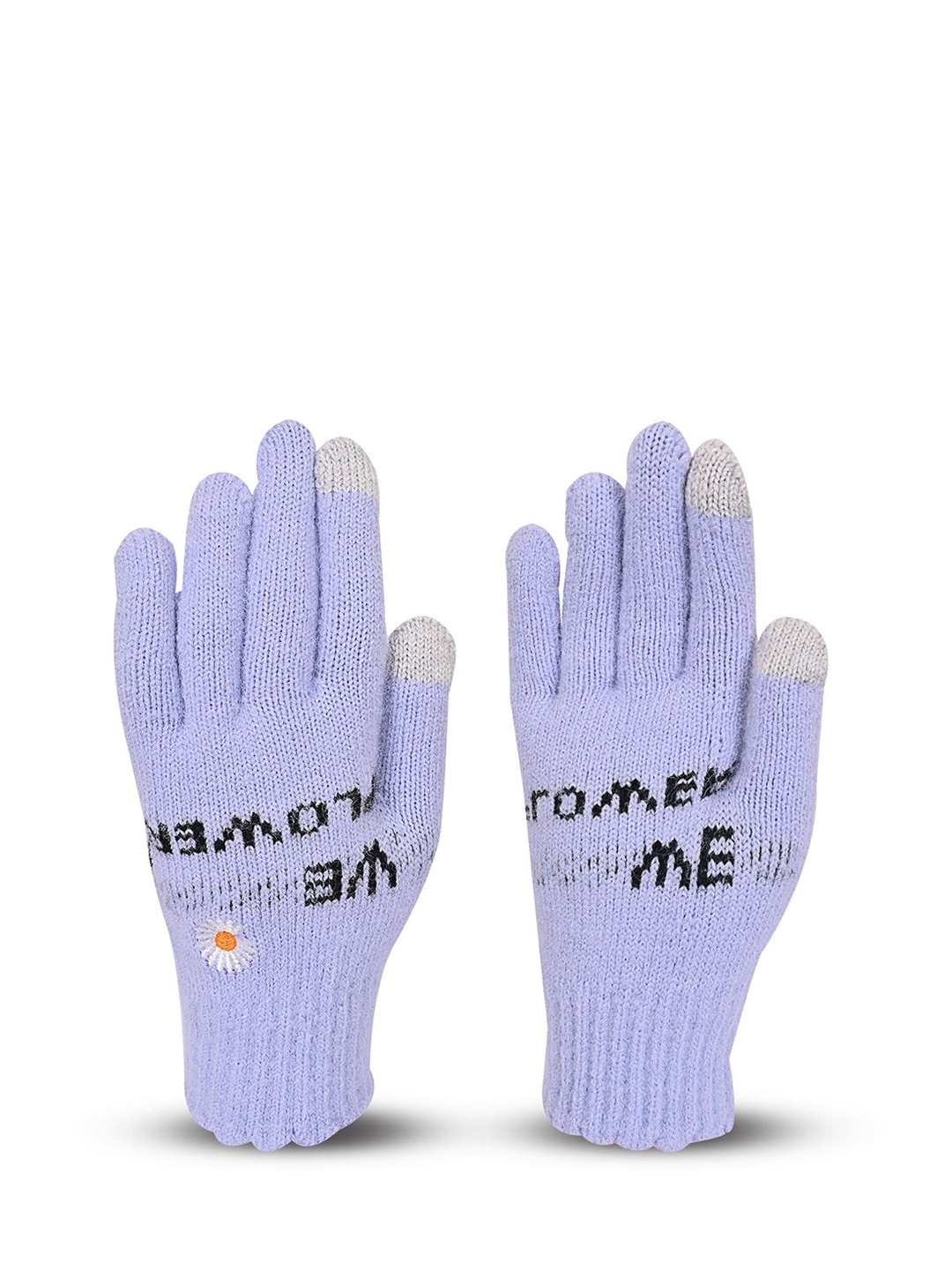 

LOOM LEGACY Women Patterned Acrylic Winter Gloves, Purple