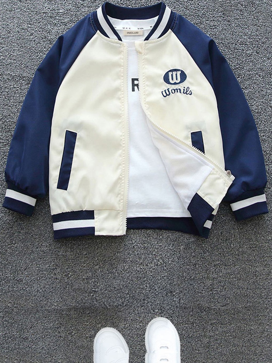 

INCLUD Boys Varsity Jacket, Blue