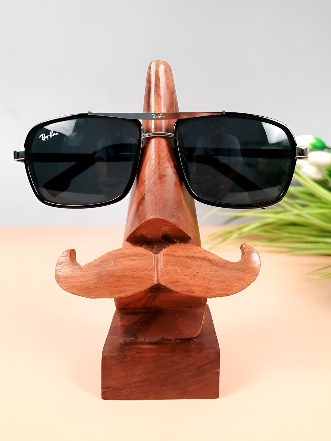 

apka mart Brown Printed Wooden Spectacle Holder