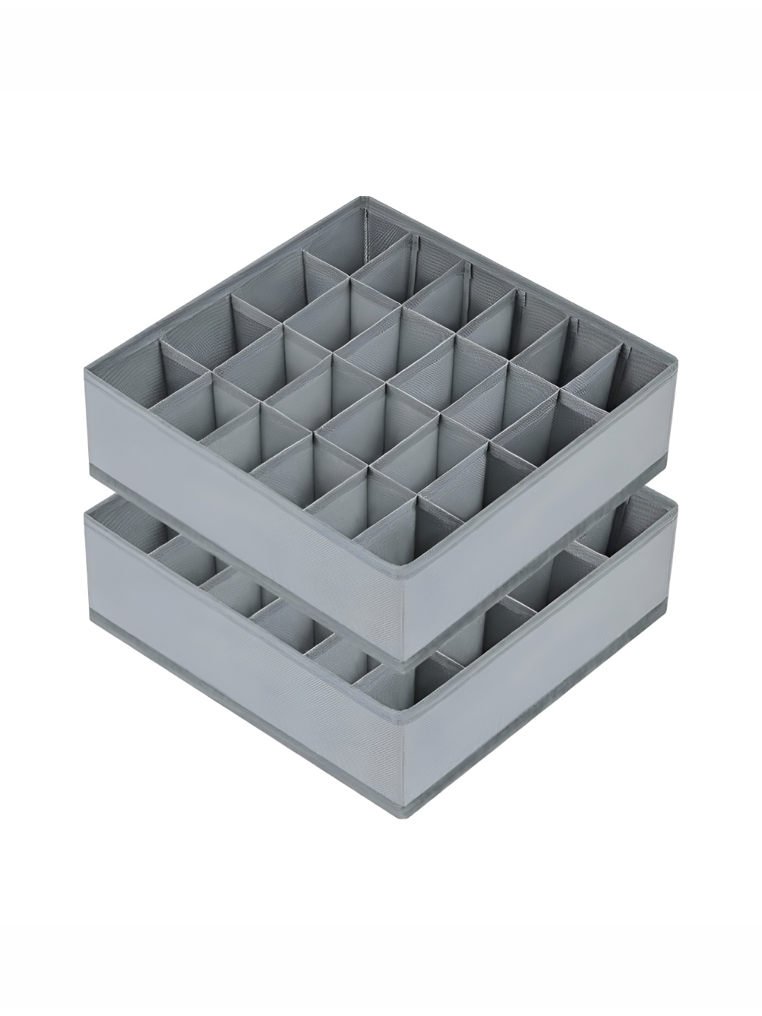 

TIED RIBBONS Grey Set of 2 Regular Drawer Organiser Organisers
