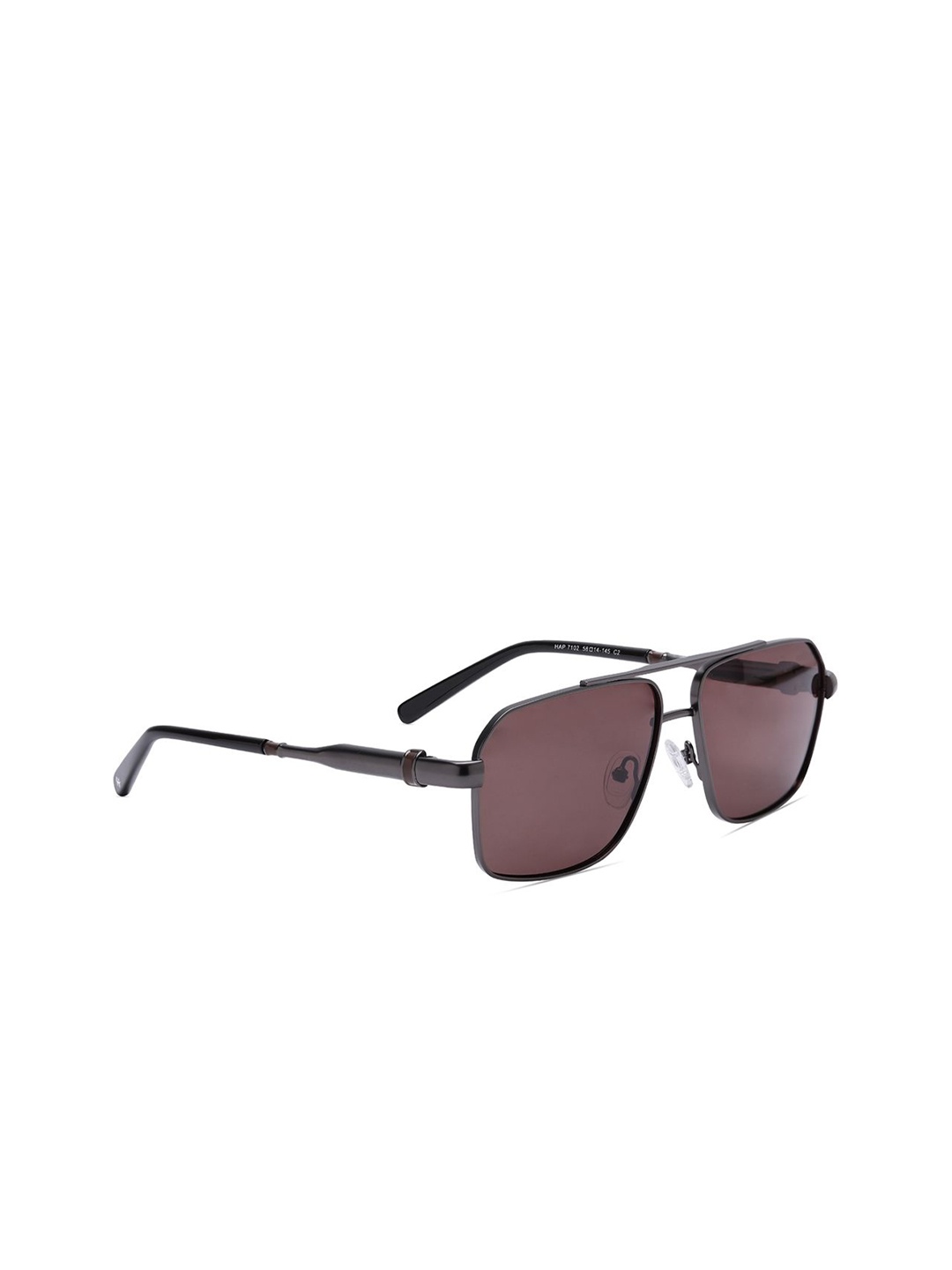 

Specsmakers Unisex Rectangle Sunglasses SMFGMMBR58HAP7102, Brown