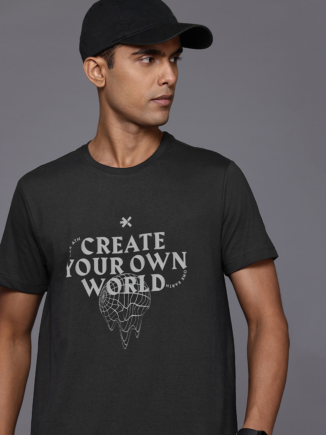

HRX by Hrithik Roshan Men Typography Printed T-shirt, Black