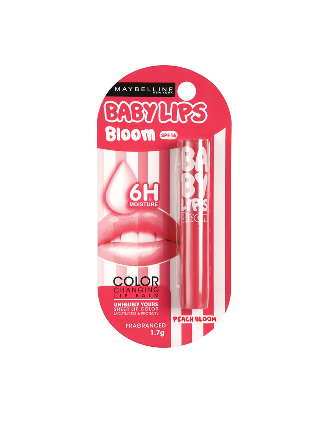 

Maybelline Lip Smooth Color Changing Peach Bloom Lip Balm 1.7g, Orange