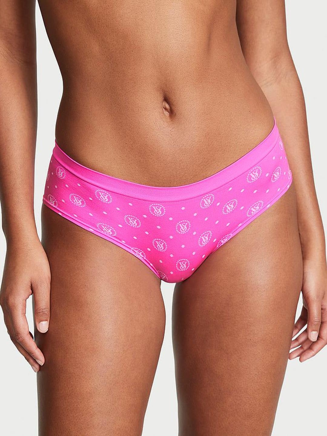 

Victoria's Secret Conversational Printed Seamless Bikini Briefs 1124535964YA, Pink