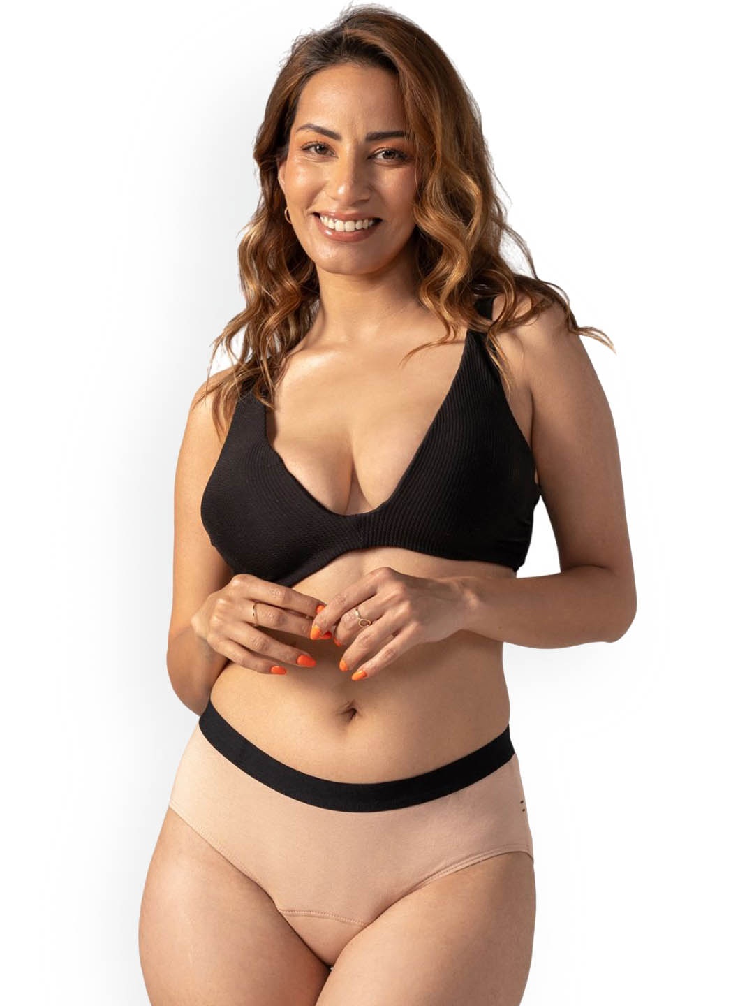 

Mahina Reusable & Leak Proof Period Panty Roebuck Cotton Mid Rise Medium Flow, Beige