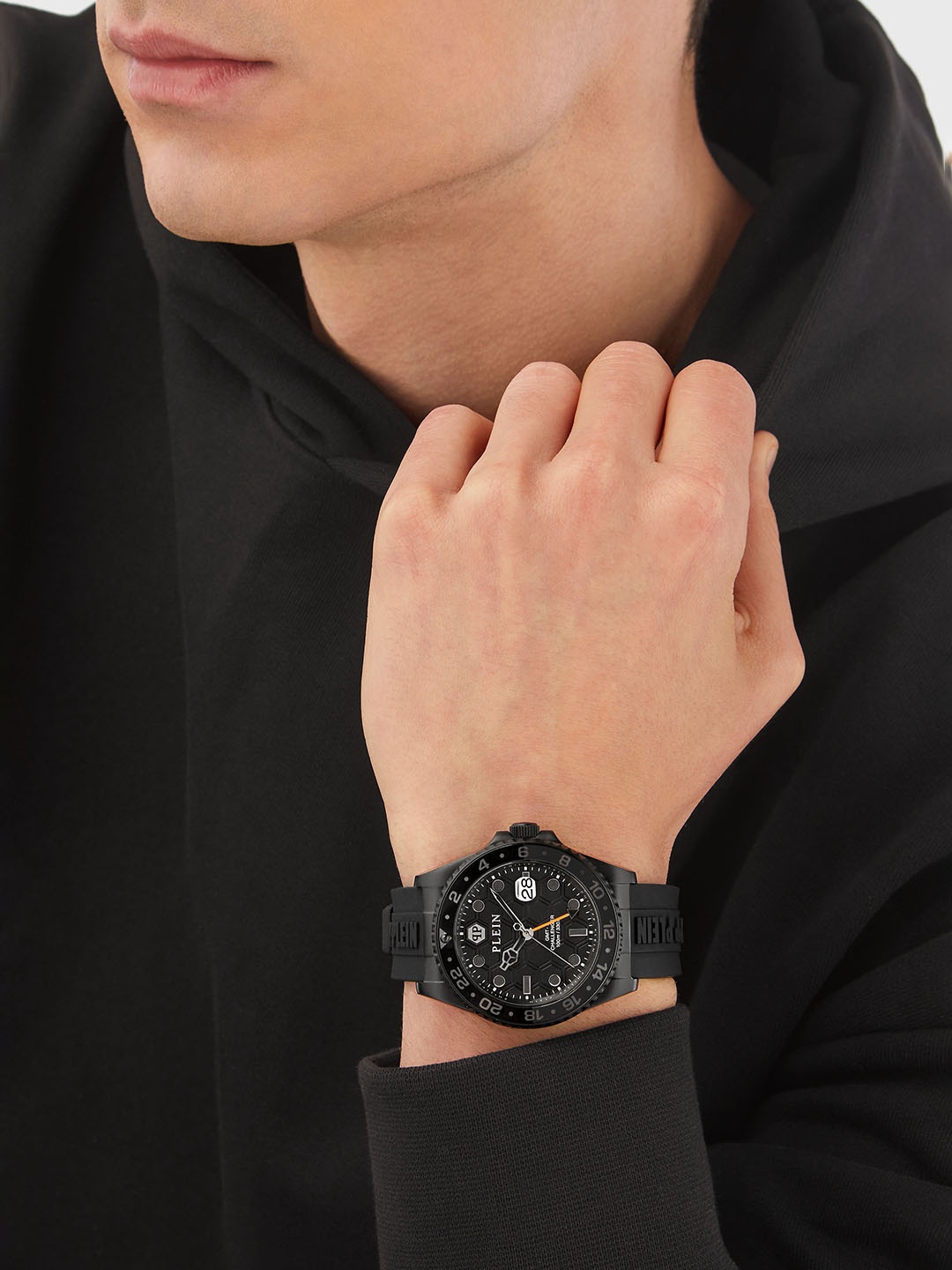 

PHILIPP PLEIN Men Brass Dial & Straps Analogue Watch PWYBA1023, Black