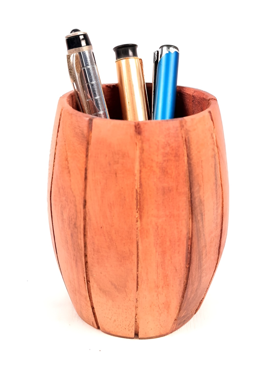 

apka mart Self Design Wooden Pen Stand, Brown
