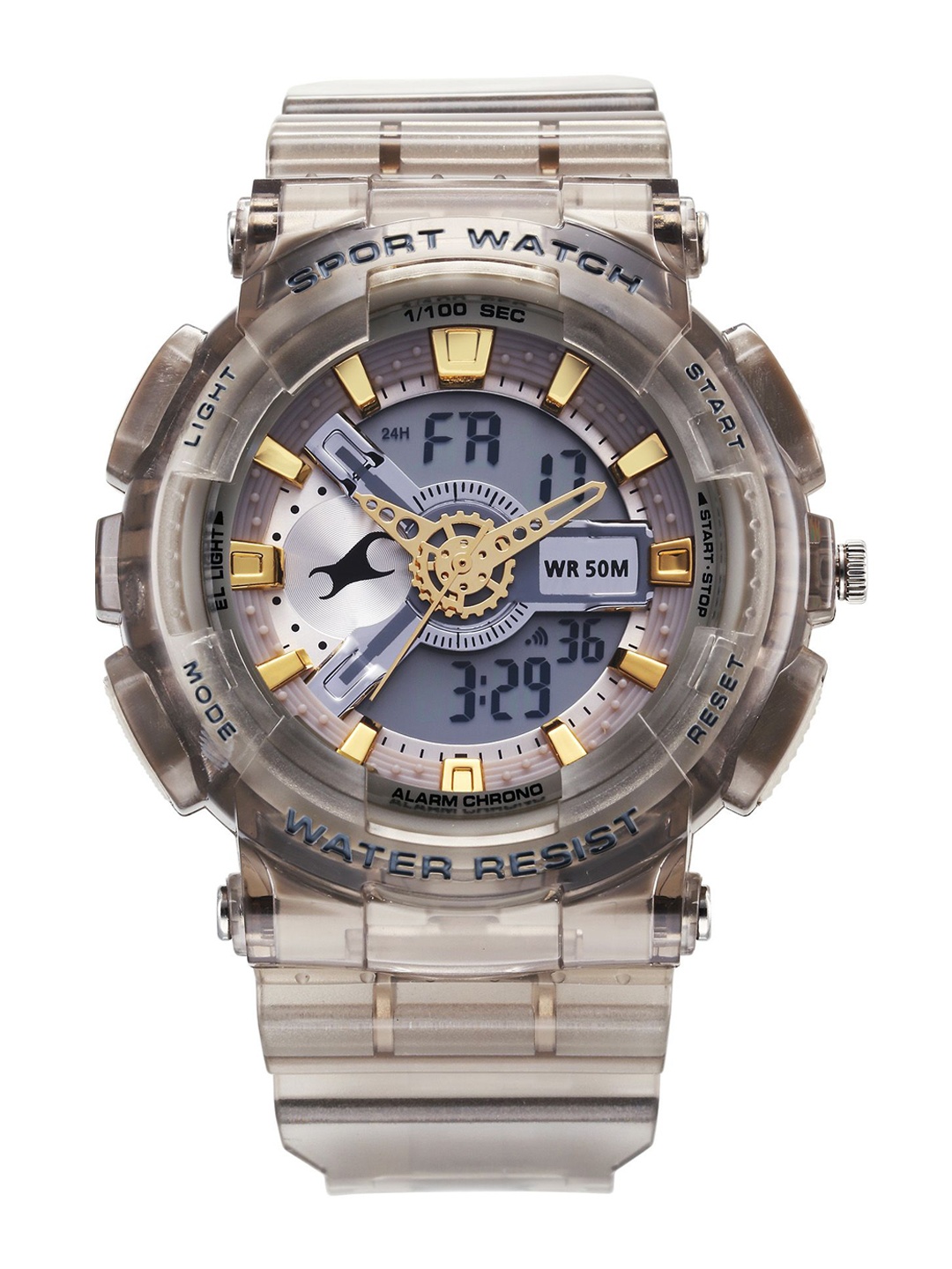 

Fastrack Men StreetstyleDial & Textured Straps Analogue Watch 38116PP02, Grey